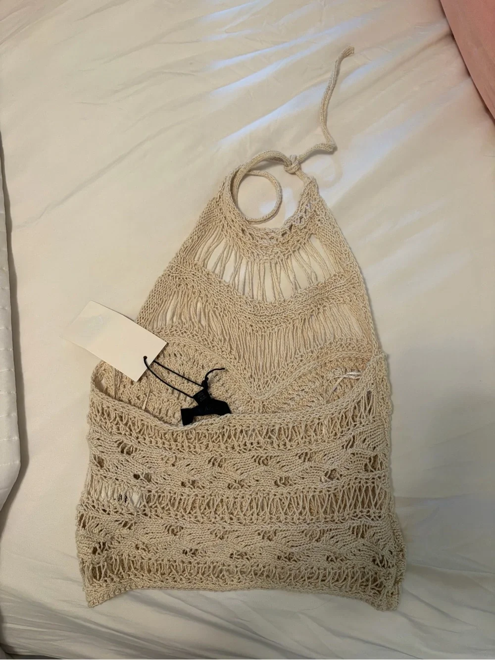 Zara Crochet Halterneck top NWT